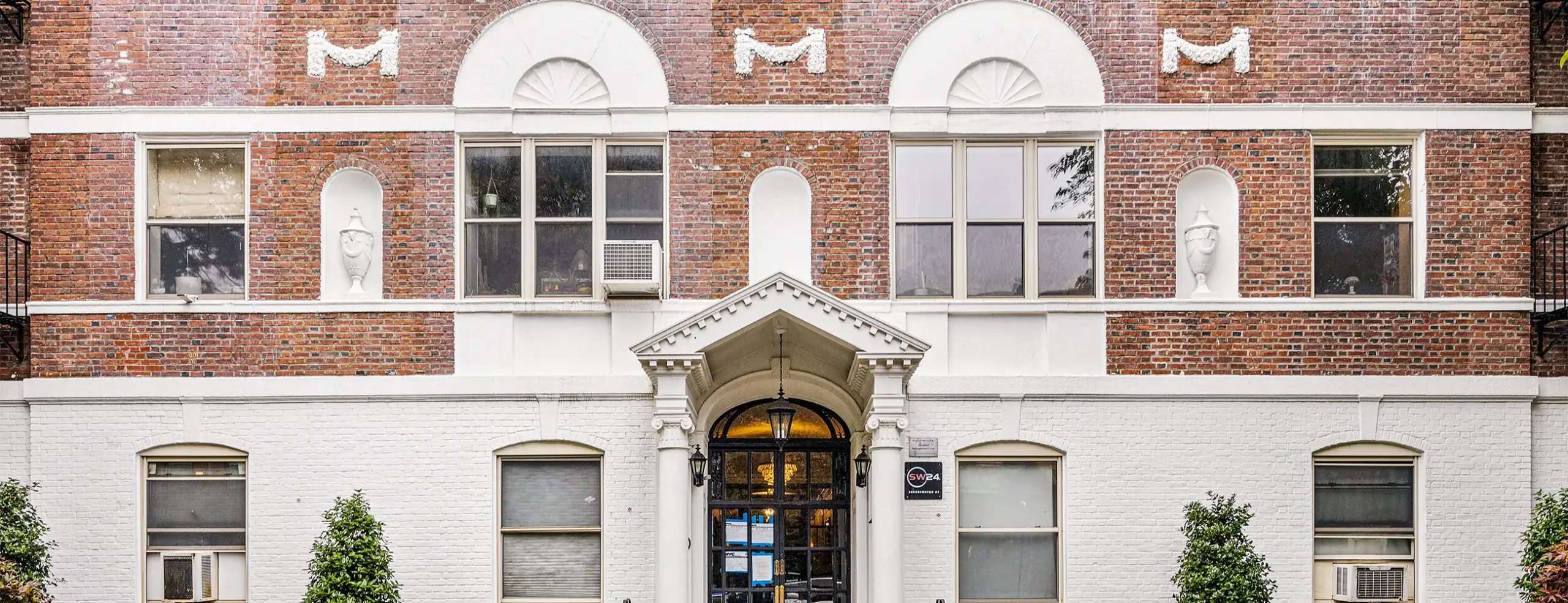 Brick building facade