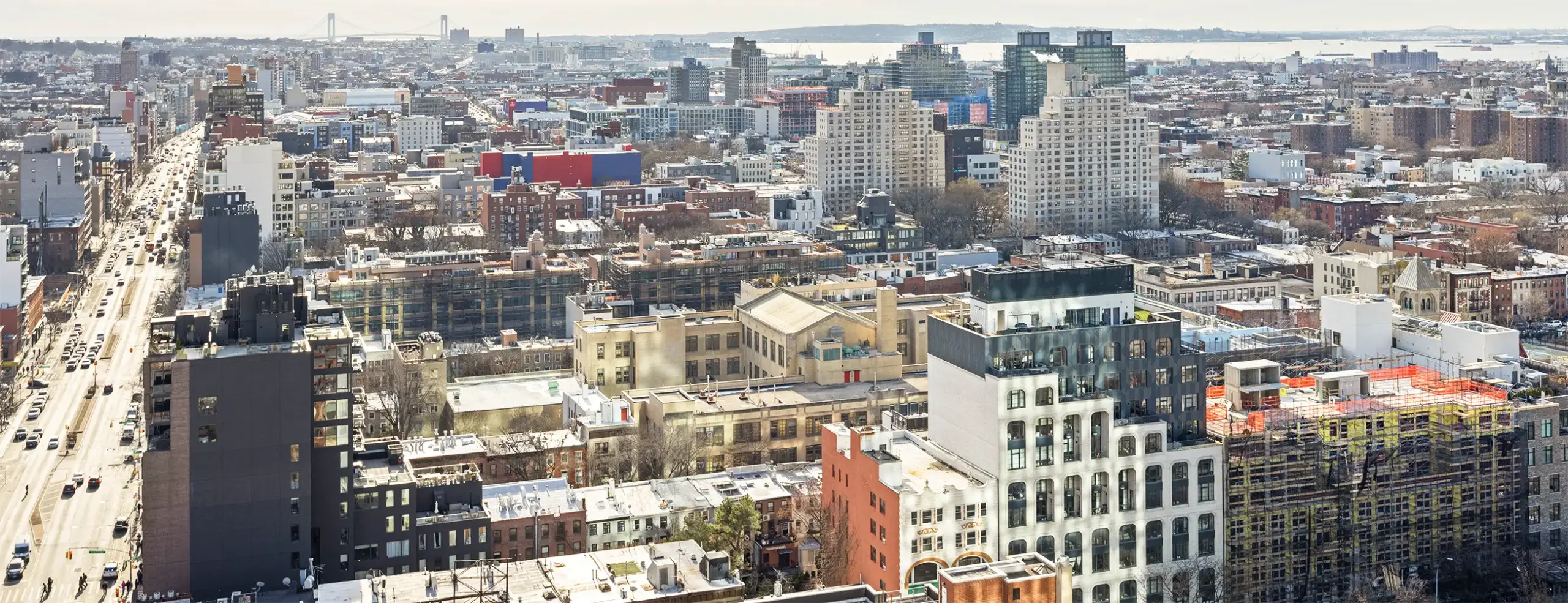 Aerial view of Fort Greene neighborhood buildings
