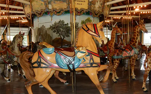 Carousel horse closeup