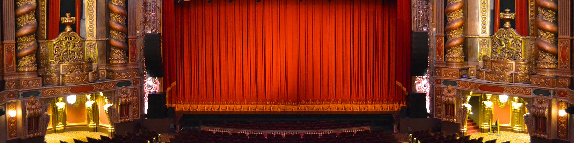 Theatre Stage with Red Curtain