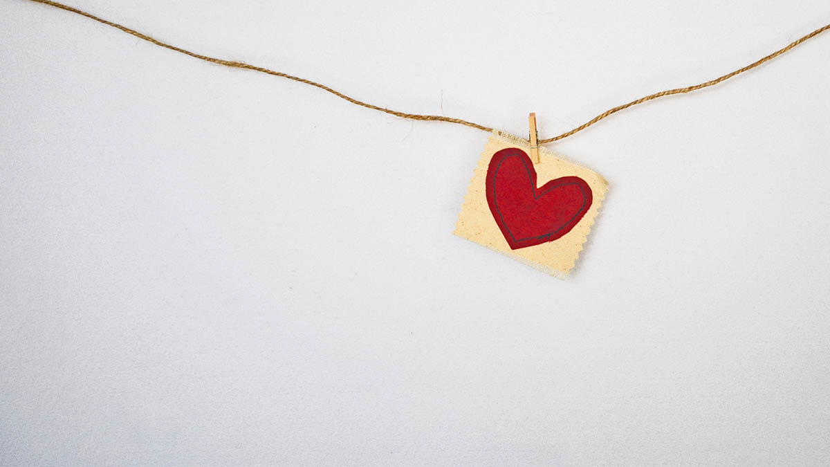 Paper Heart Hanging on String