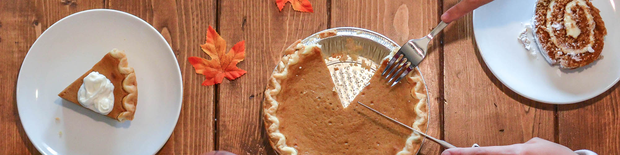 Pumpkin Pie Being Served