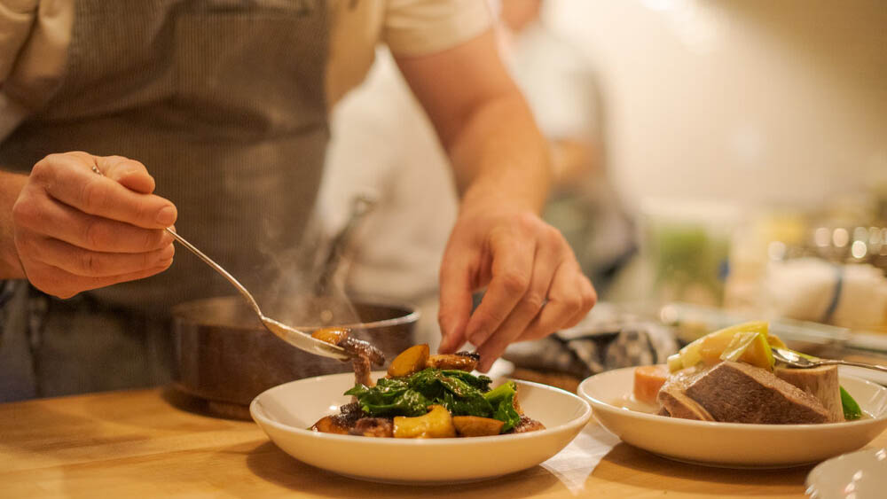 Chef Plating Food