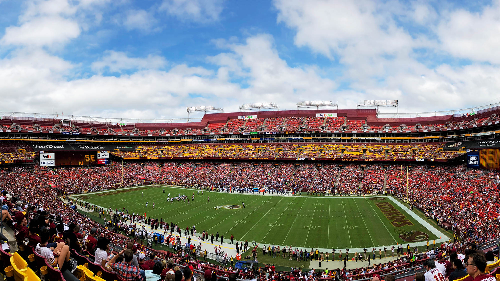 Football Stadium During Game