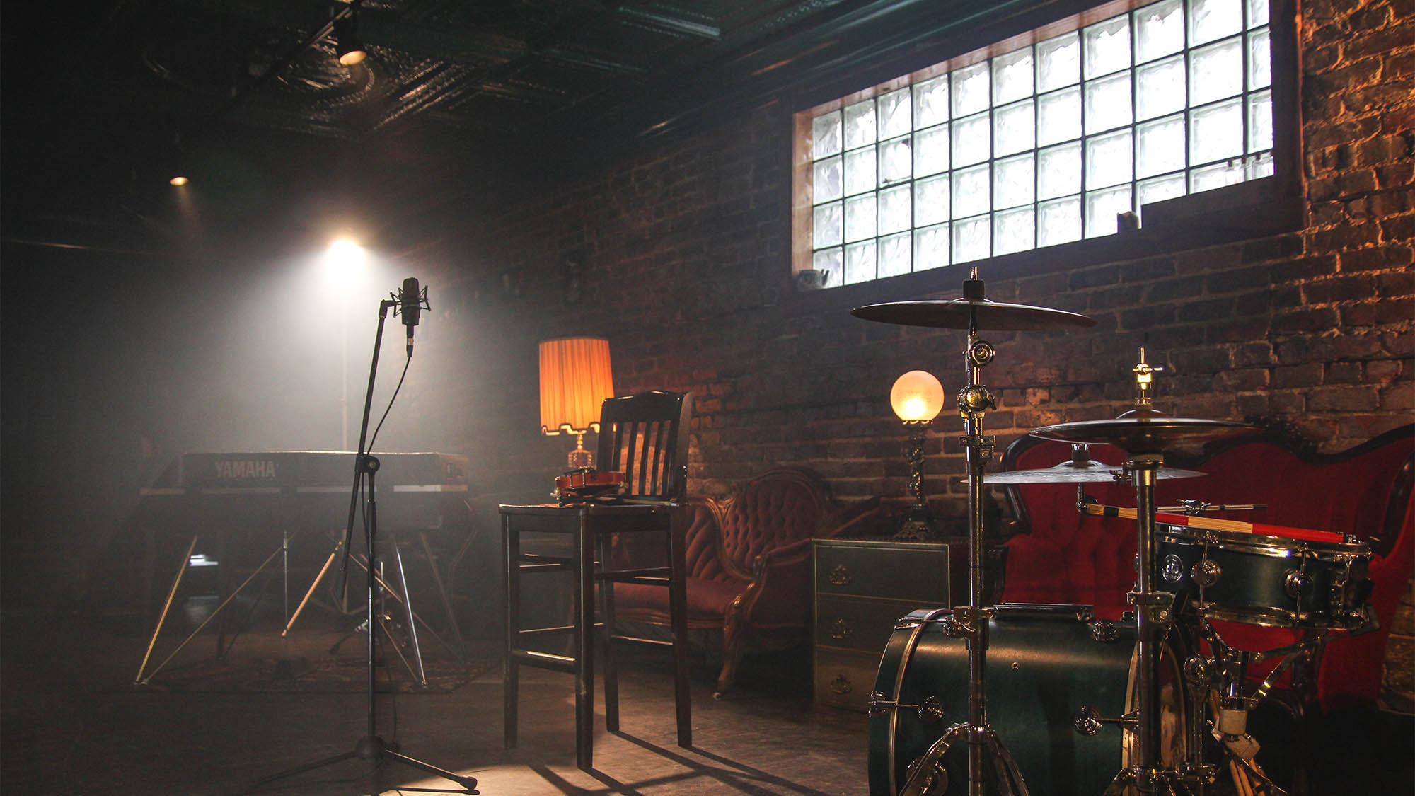 Instruments Sitting on Stage Sans People