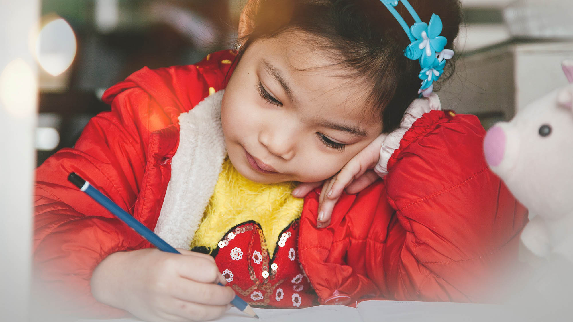 Little Girl Writing