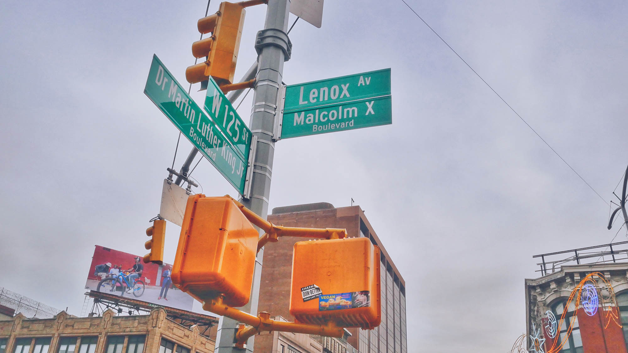 Lenox Ave 125 St Signs Intersection Harlem NYC