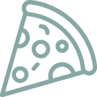 Green pizza icon