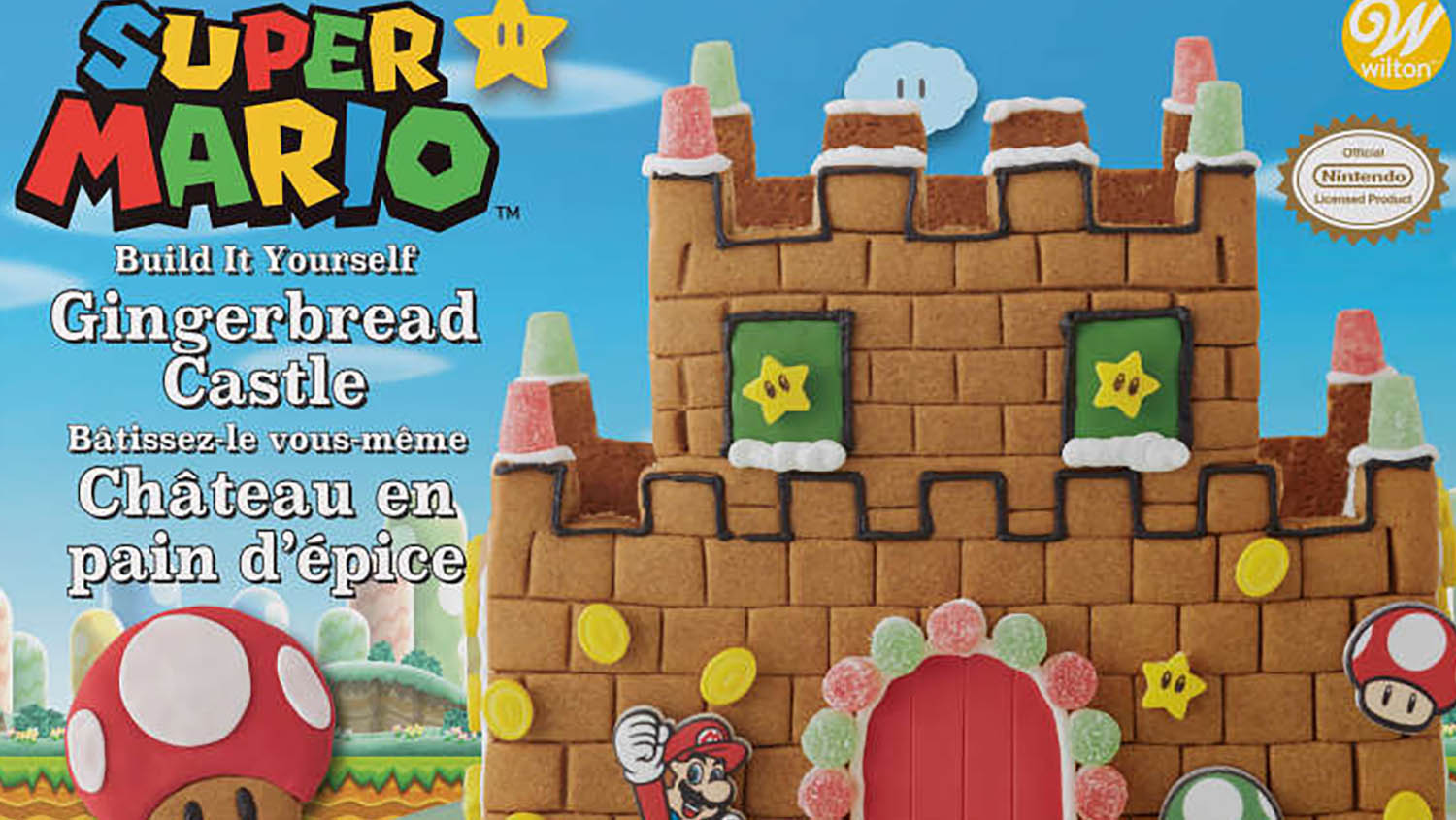Super Mario gingerbread house