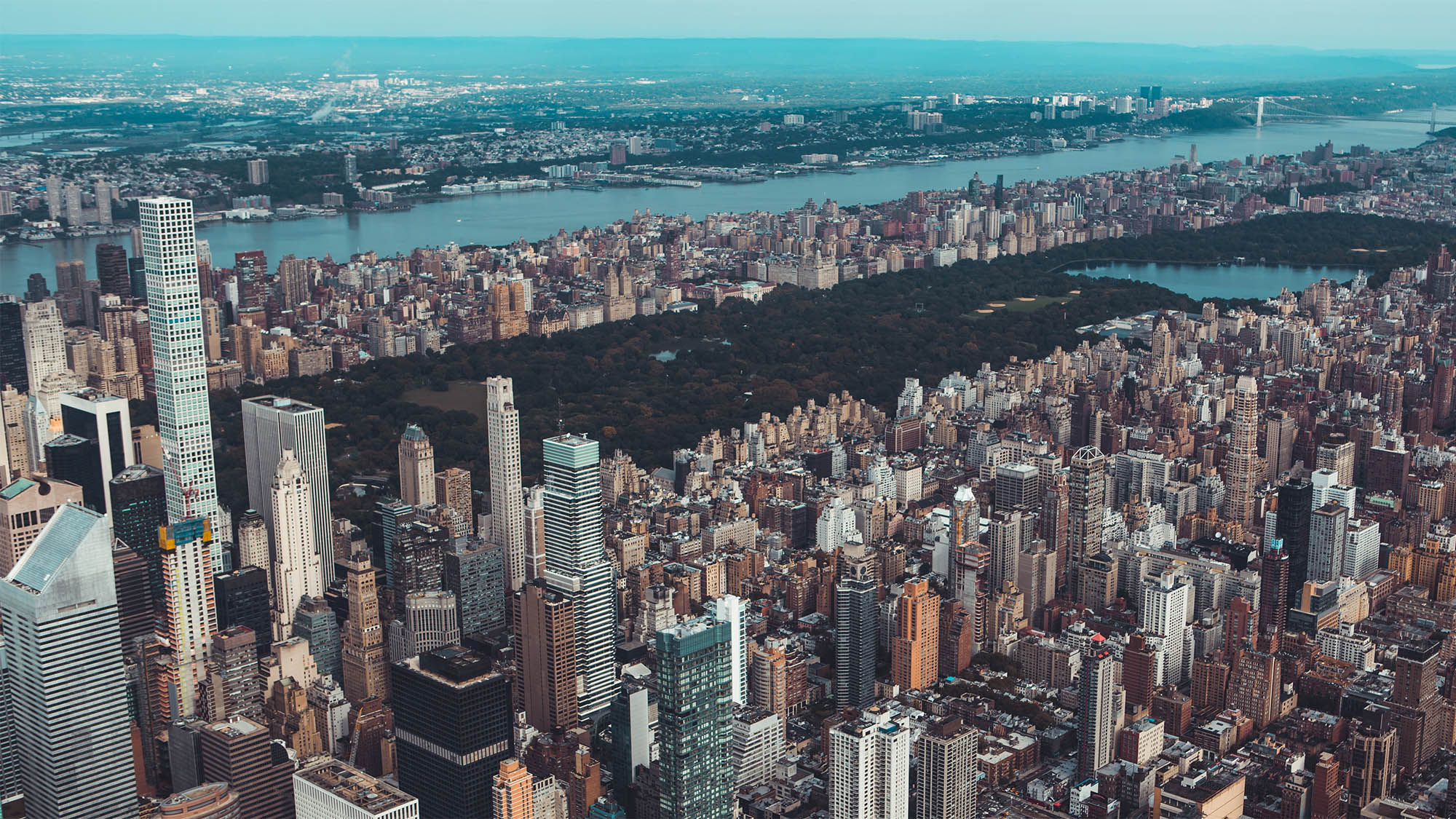 Manhattan and Central Park aerial view