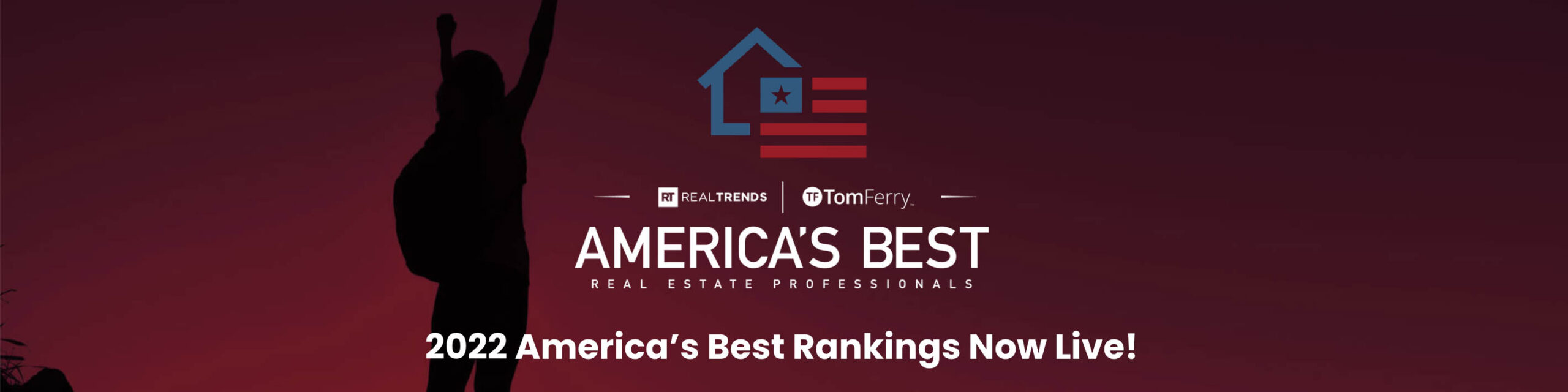 American's Best Real Trends Real Estate House and Flag logomark