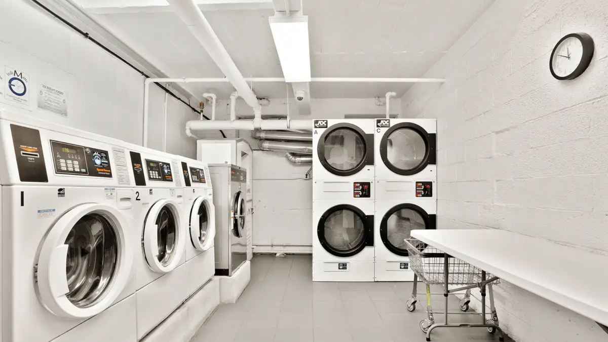 Laundry room in residential building 
