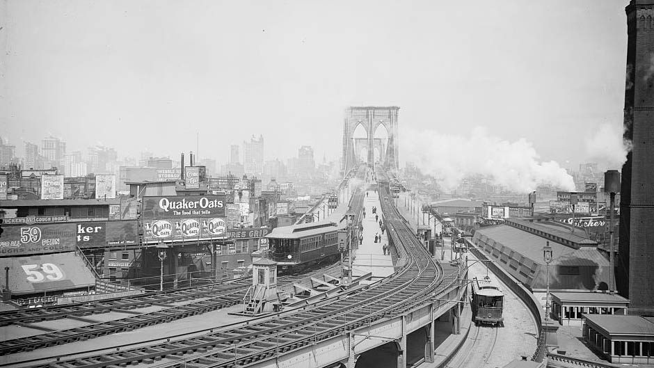 Old Brooklyn Bridge photo from 1903