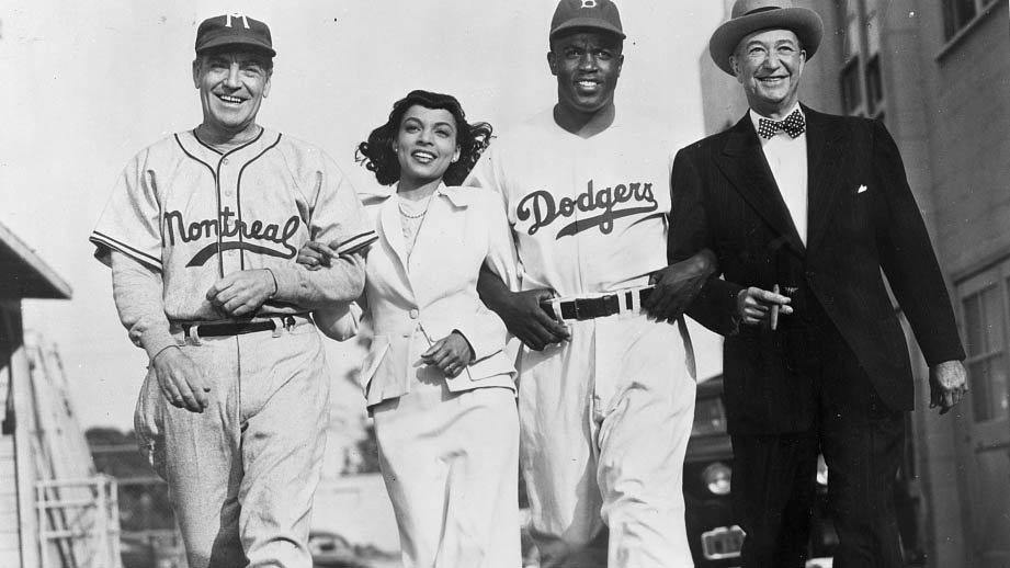Old Brooklyn Dodgers photo with Jackie Robinson