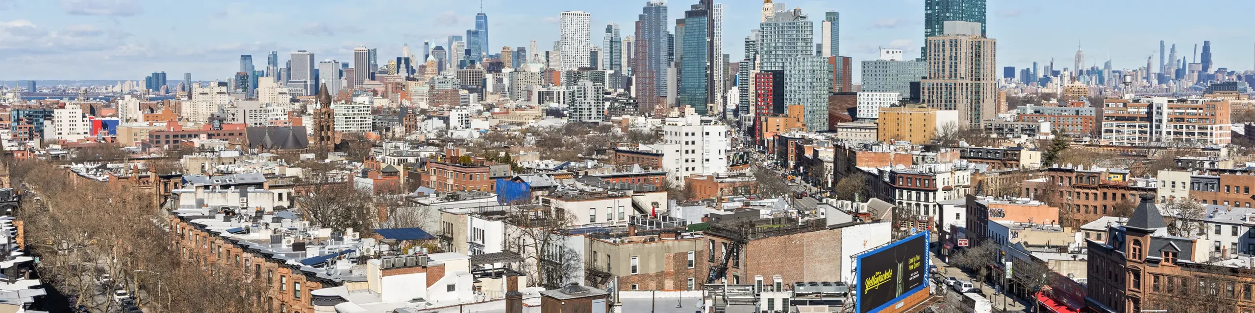 Brooklyn aerial view buildings